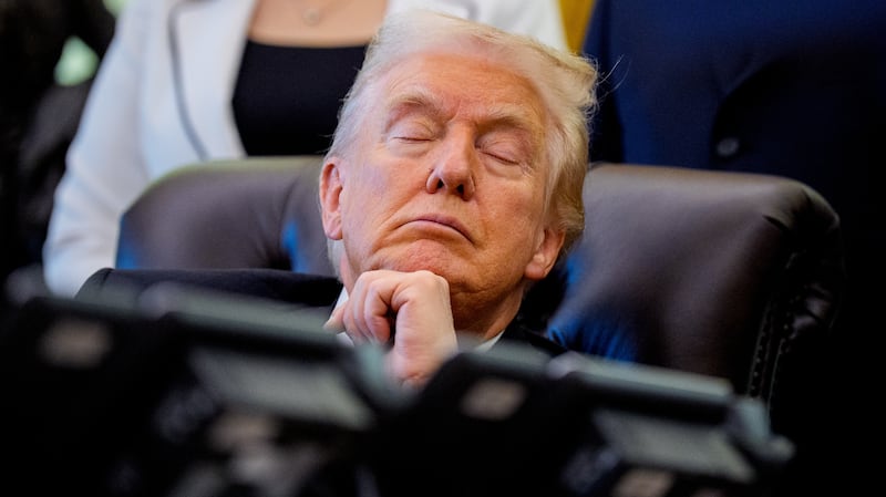 President Donald Trump appears at an event on lowering drug prices in the Oval Office at the White House on November 06, 2025 in Washington, DC.