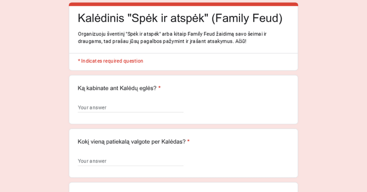 Kalėdiniai žaidimai su šeima