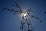 Long-distance transmission power lines cross through Plano near Spring Creek Parkway and the...