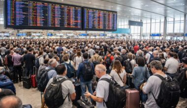 Thousands of Passengars Stranded In Europe As France, UK, Germany, Netherlands, Italy, Switzerland, Austria, Spain, Belgium, Norway, Denmark, Finland, Sweden and Portugal Delay 2,929 And Cancel 110 Flights, Impacting British Airways, Air France, easyJet And Others In London, Paris, Amsterdam, Frankfurt And More