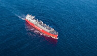 A large vessel at sea