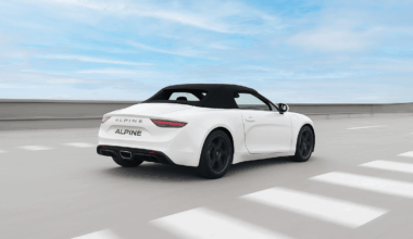 Zo zou de Alpine A110 cabrio er volgens AI uit komen te zien.