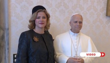 Latvian Prime Minister meets Pope Leo. Credit: Vatican Media