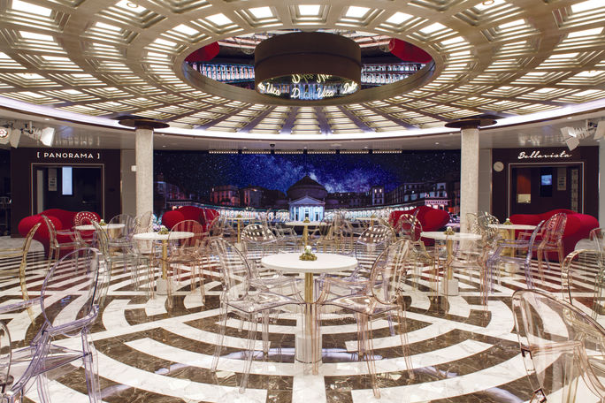 Costa Smeralda's stylish public spaces are reminiscent of an Italian resort.