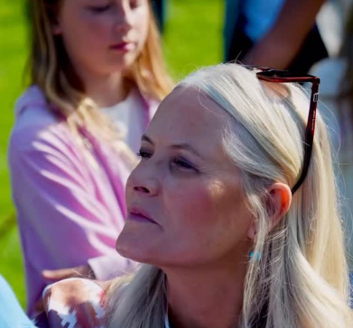 Crown Princess Mette-Marit is photographed for the first time since her son was charged