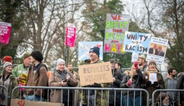 Inverness asylum protesters and counter demonstrators face off again over Cameron Barracks plan