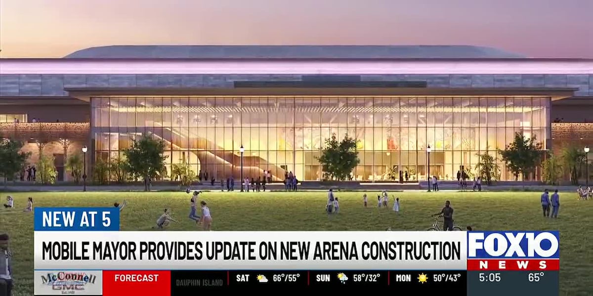 Roof to rise soon on Mobile Entertainment Arena; hockey rink moves forward