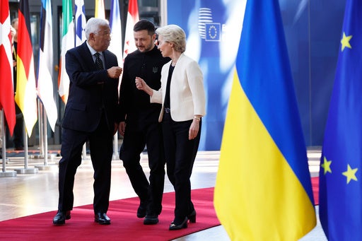 Envoys try to narrow gaps on a loan plan for Ukraine ahead of Thursday's crunch EU summit