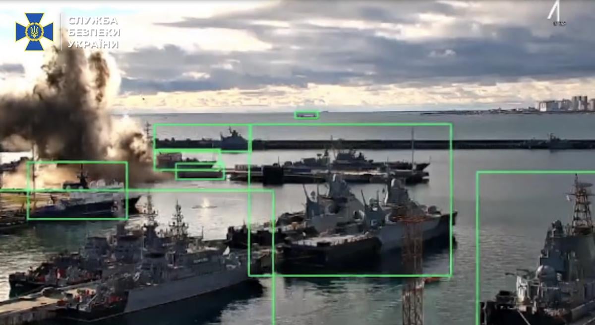 Russia Loses Submarine to Ukrainian Underwater Drone in Unprecedented Attack. The Security Service of Ukraine (SBU) said it used a new underwater drone to strike Russia’s Novorossiysk naval base, sinking a Russian submarine in the process.