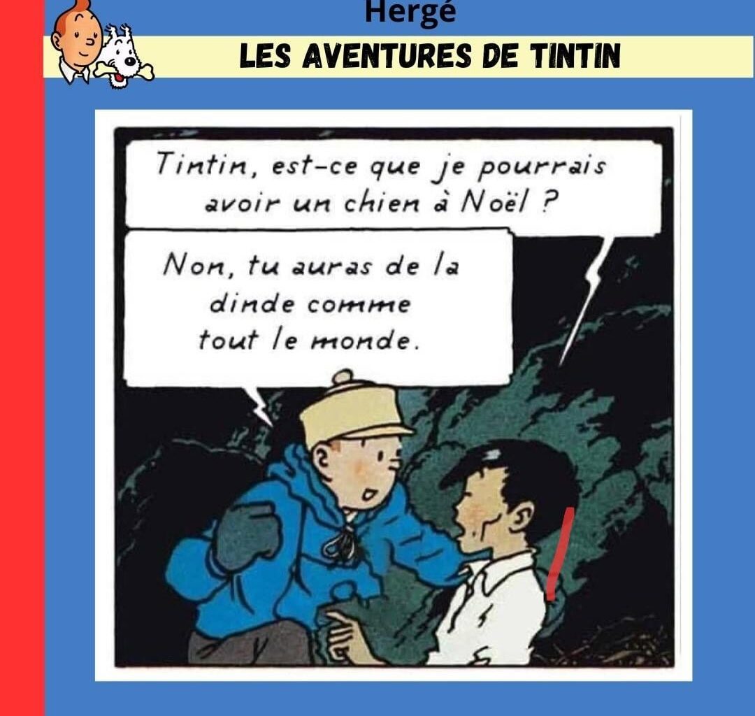 Tintin à Noël (oui j'ai du retard)