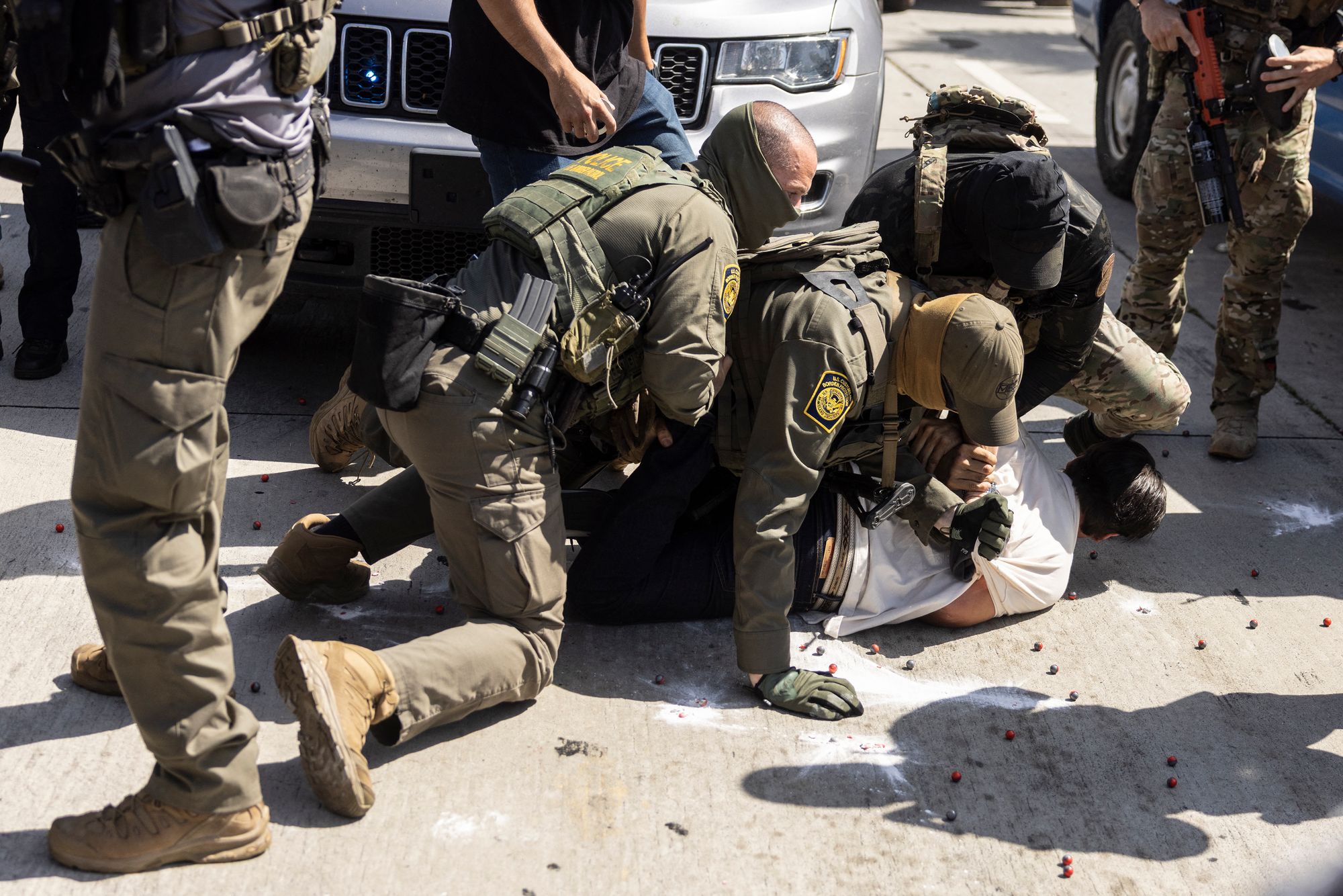 Border Patrol enforcement officers have clashed with protesters while conducting immigration operations throughout the country