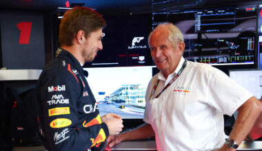 Helmut Marko (r.) met Max Verstappen.