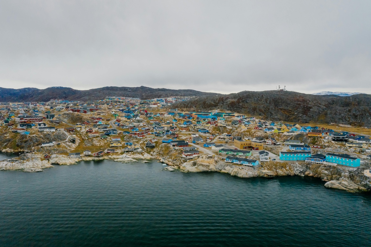 A coastal town in Greenland