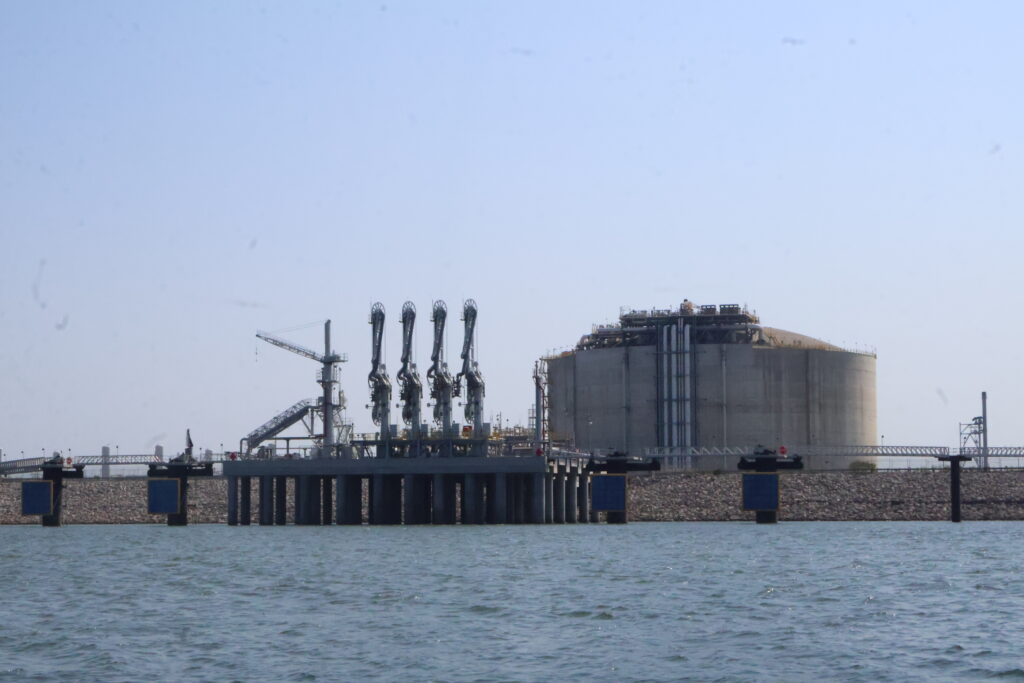 An LNG export terminal on the coast of Louisiana’s Cameron Parish.