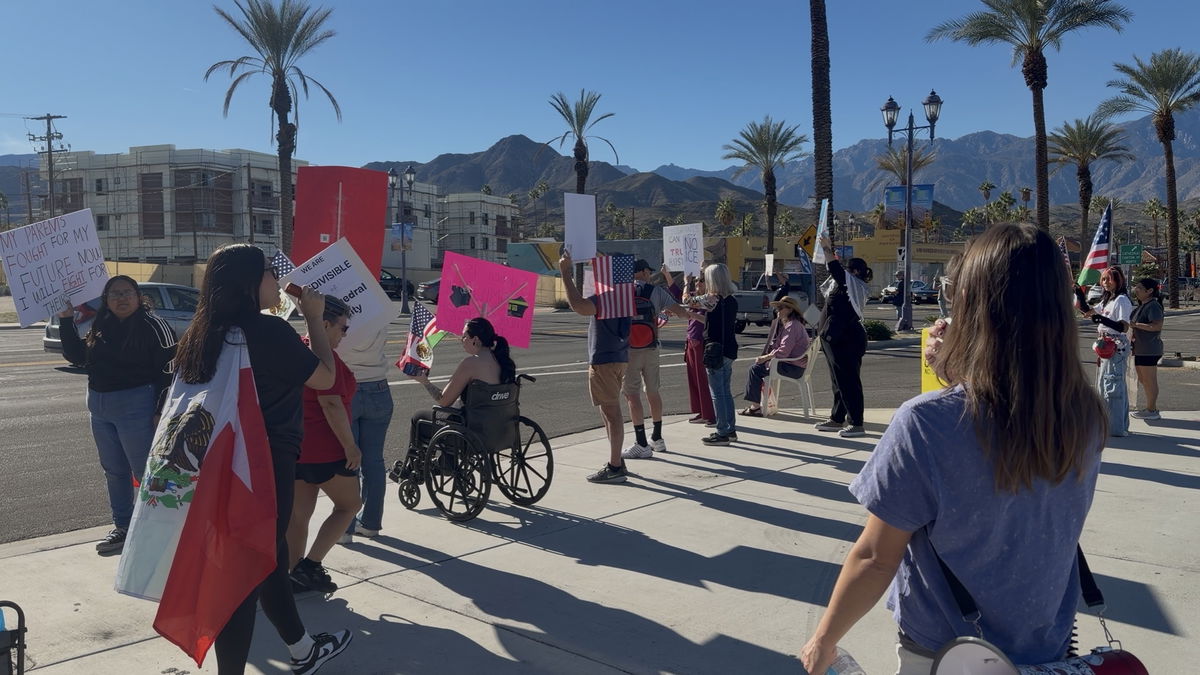 Cathedral City protest draws attention to immigration enforcement concerns