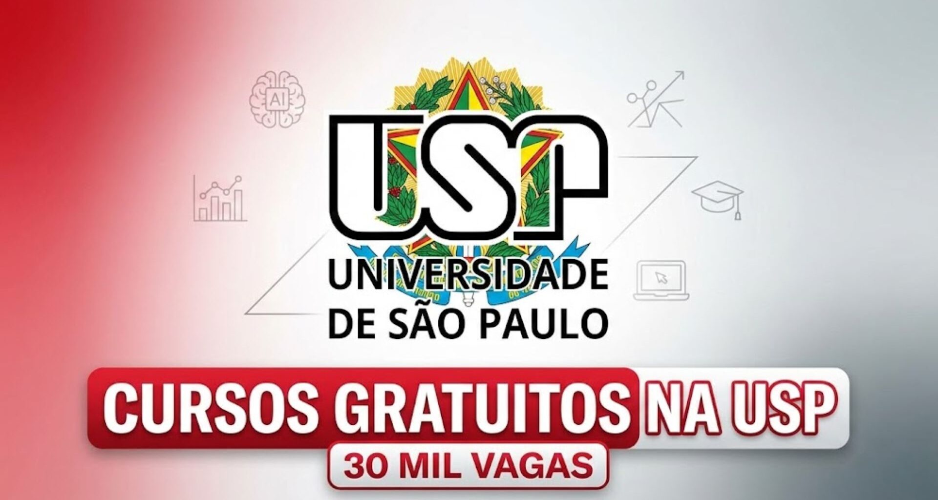 USP (University of São Paulo) opens 30 places in free, 100% online courses on AI, marketing, data, leadership, and neurodiversity. See areas of study, deadlines, and how to register.