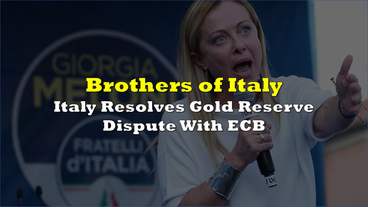 Italy Resolves Gold Reserve Dispute With ECB