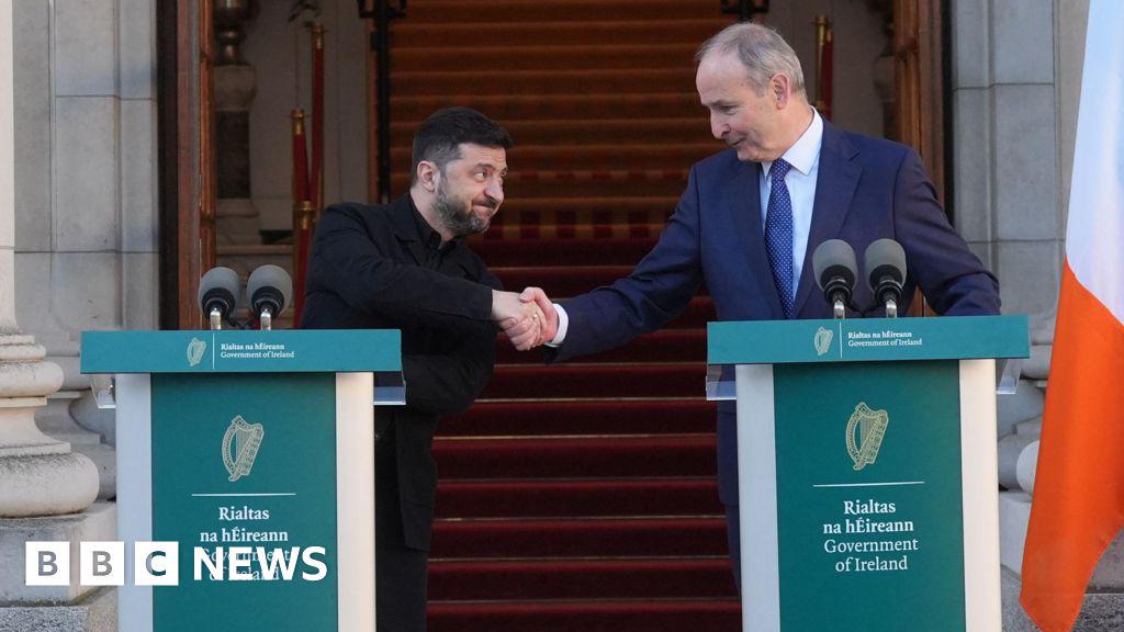 Ireland to give €125m to Ukraine as Zelensky visits Dublin.