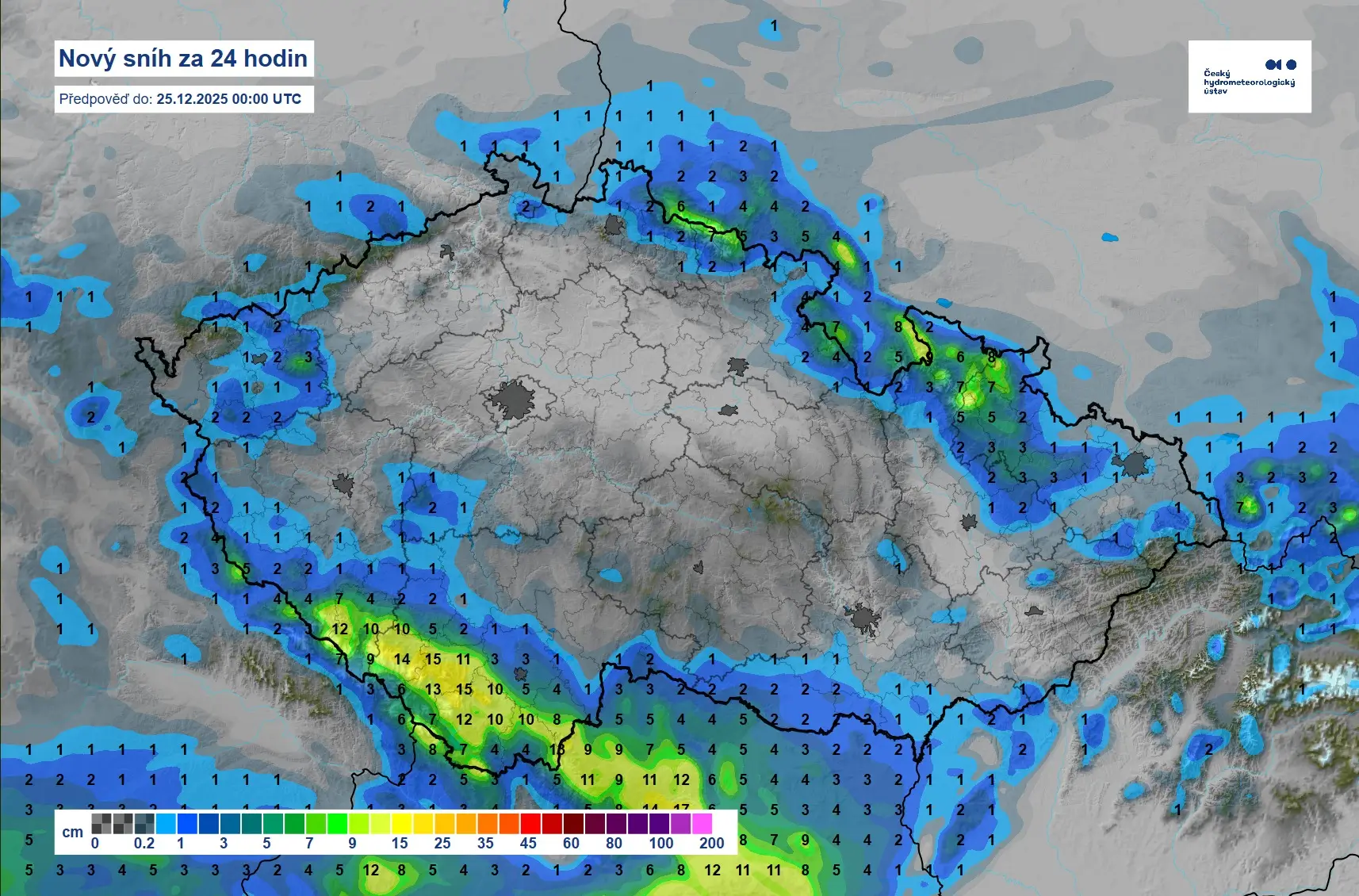 Jak to bude se sněhem na první svátek vánoční