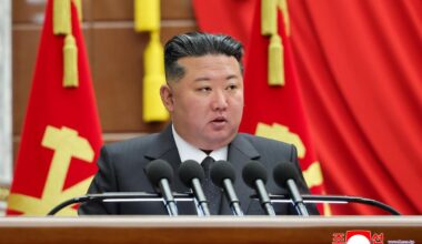 Kim Jong Un touts defense policy, overseas troop deployment at key party meeting