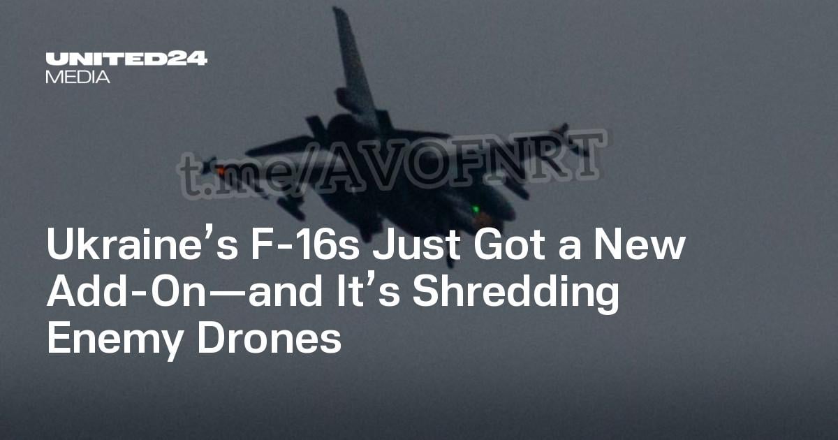 Ukraine’s F-16s Just Got a New Add-On—and It’s Shredding Enemy Drones