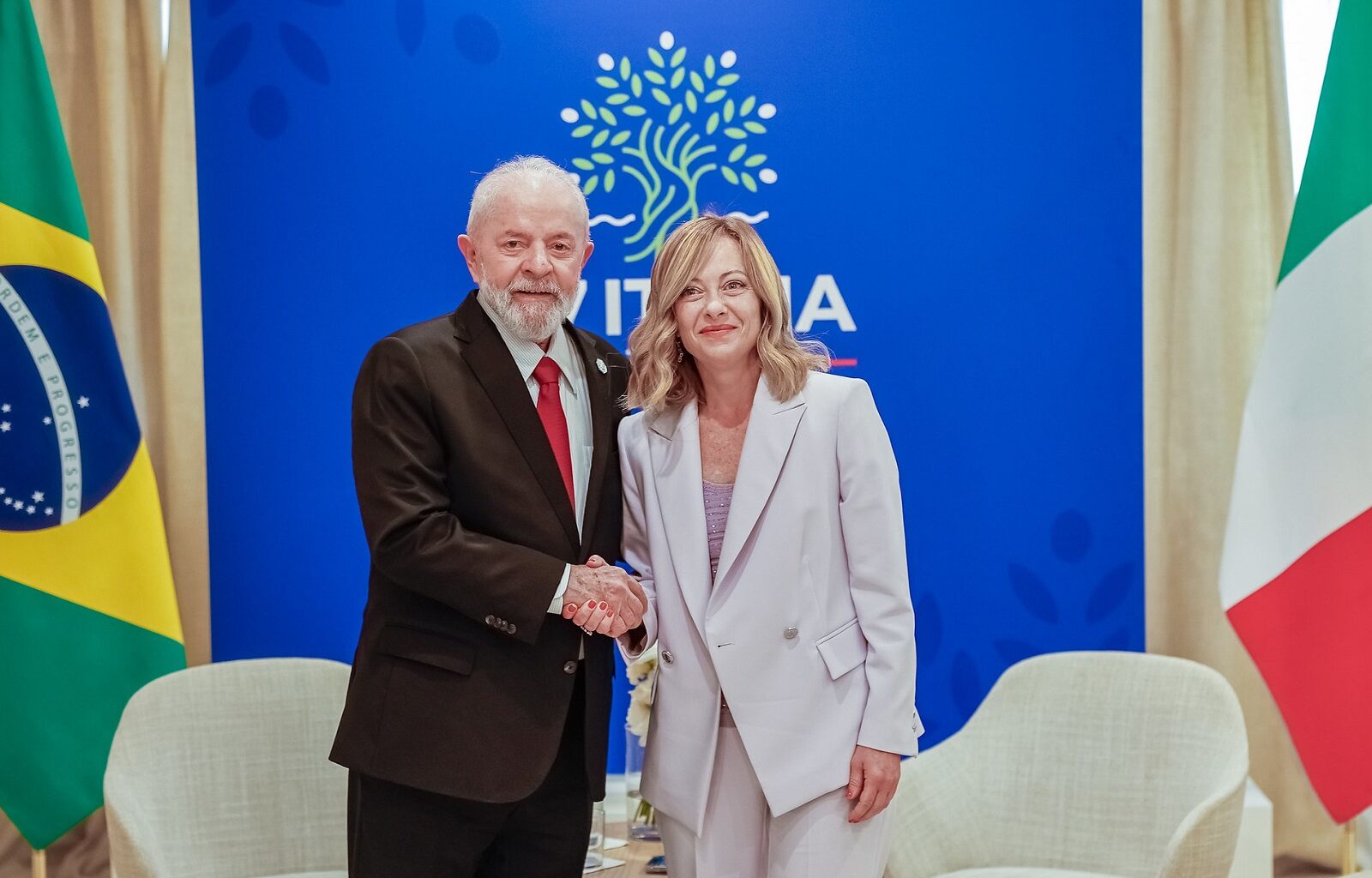 Lula da Silva & Giorgia Meloni meet.