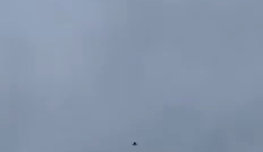 Rare footage from the ground of an anti-Shahed interceptor drone chasing and shooting down a Shahed.