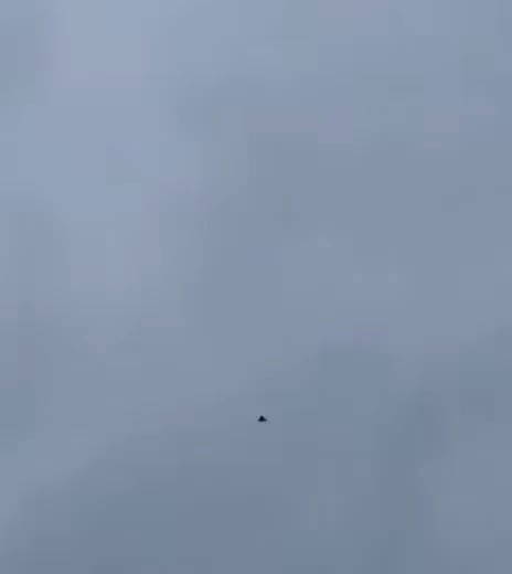 Rare footage from the ground of an anti-Shahed interceptor drone chasing and shooting down a Shahed.