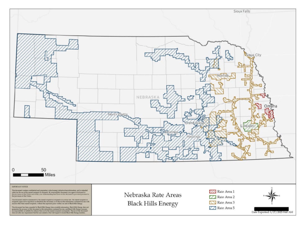Nebraska Rate Areas Black Hills Energy