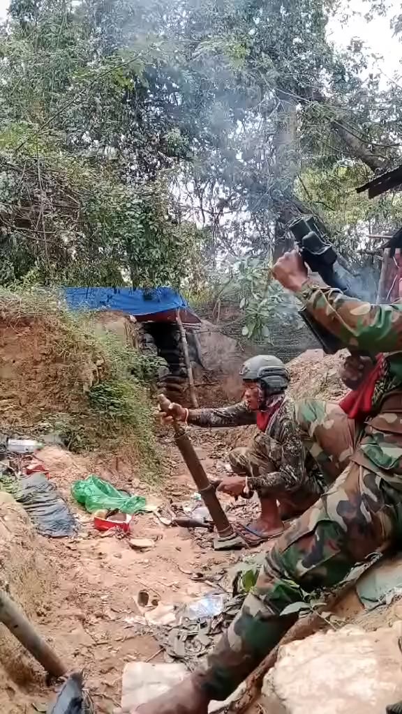 Cambodian "Soldier" firing at Thai (3)