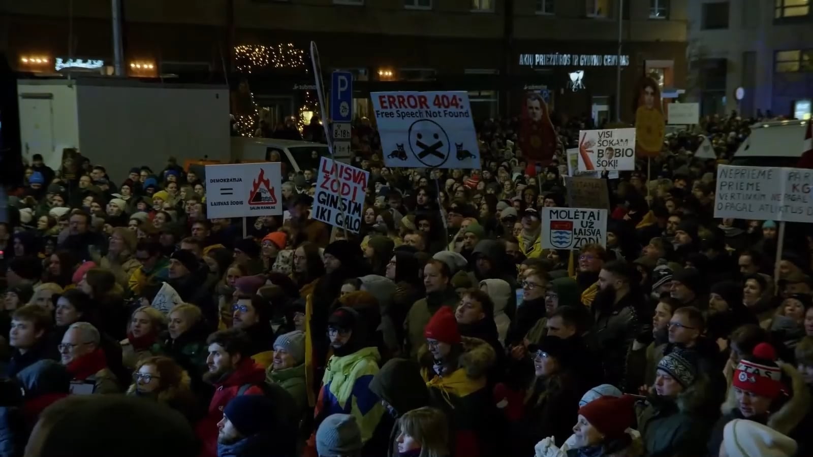 Pilna Kristinos Sabaliauskaitės kalba iš protesto trečios dienos