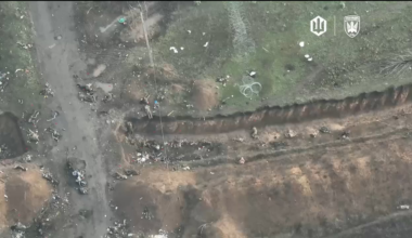 414 brigade "Magyar birds" published video of the "kill-zone", where russian infantry constatly trying to cross the anti-tank ditch and dying.