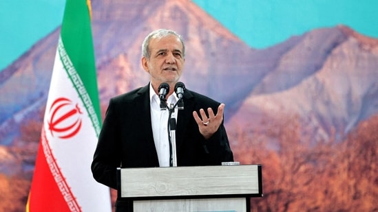 Iranian President Masoud Pezeshkian spoke about the country's tensions with the United States, Israel, and Europe.(REUTERS)