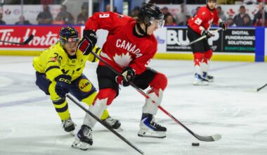 Martin, McKenna lift Canada past Sweden in world juniors pre-tournament game