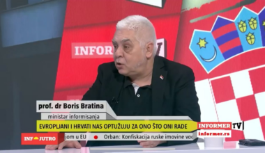 Ministar “informisanja” Republike Srbije dr. prof. Boris Bratina: “Kao i Ukrajinci, Hrvati moraju da plate teritorijama”