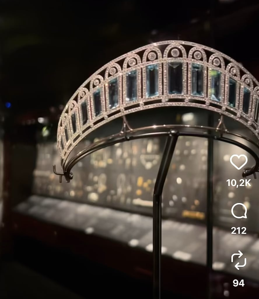 New tiaras on display at the Albert & Victoria museum in London