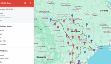 Moldova MOLDPOS stations are depicted in red. (Image: MOLDPOS)