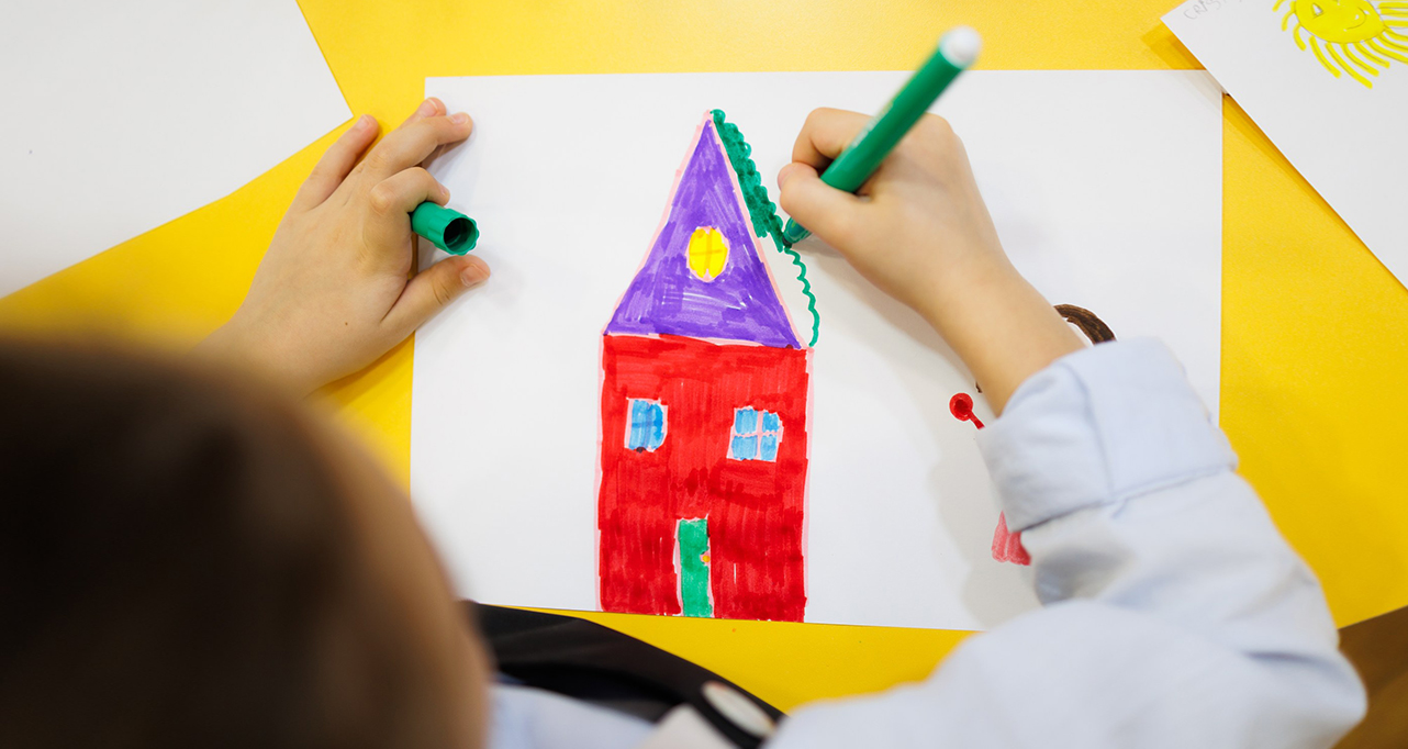 A warm school in Moldova, reimagined in colour