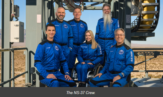 Wheelchair user becomes first to fly into space