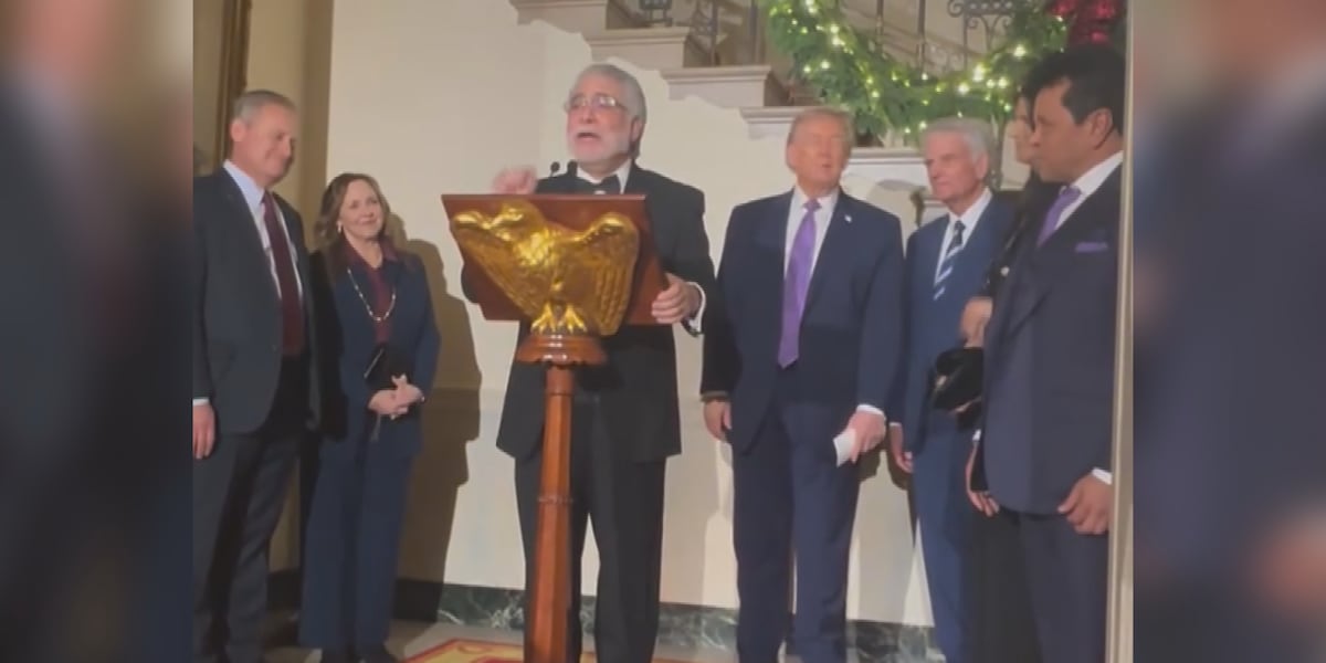 Waco, Texas pastor speaks at White House Christmas reception