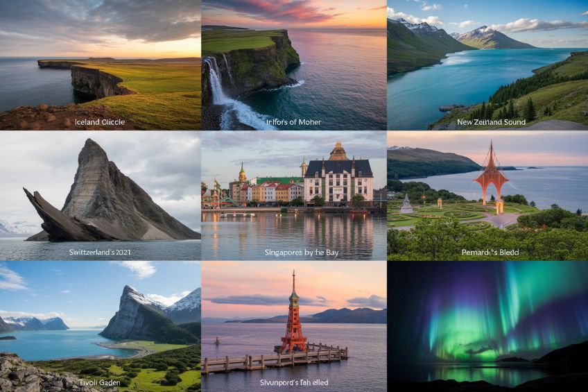 Iceland, ireland, new zealand, austria, switzerland