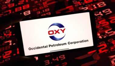 Occidental Petroleum Corp_ logo and data- by Piotr Sway via Shutterstock