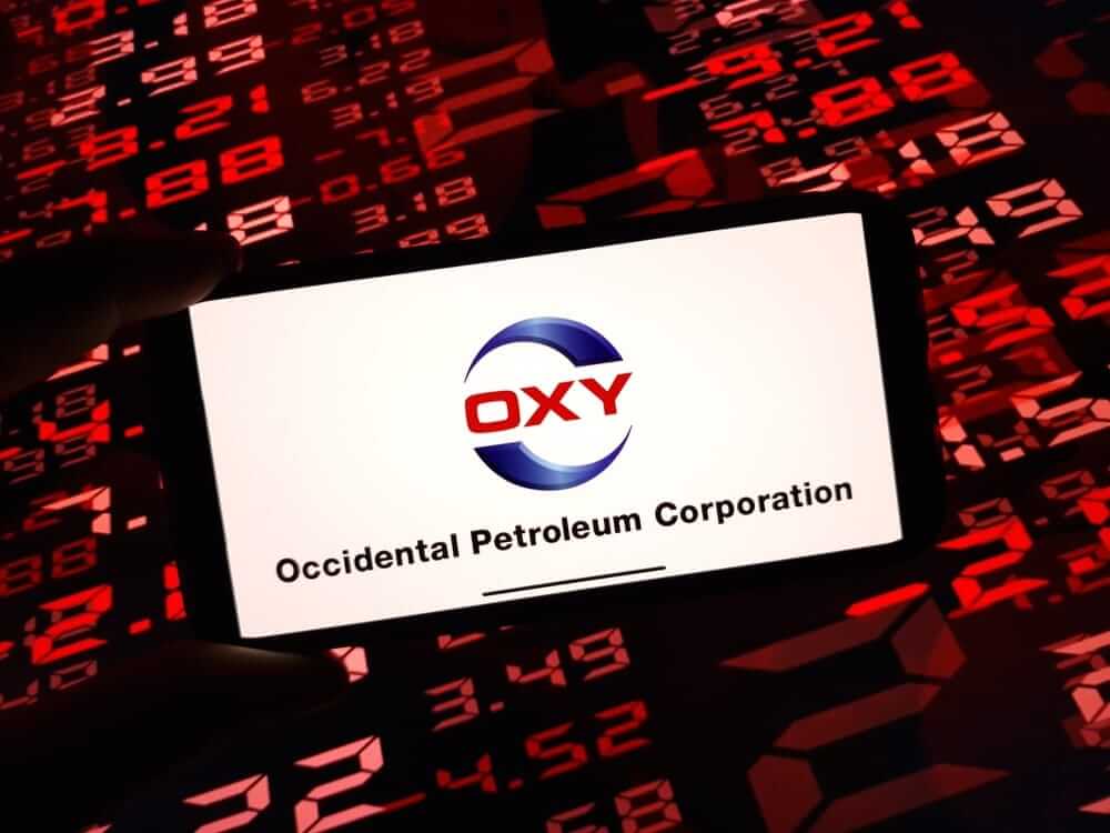 Occidental Petroleum Corp_ logo and data- by Piotr Sway via Shutterstock