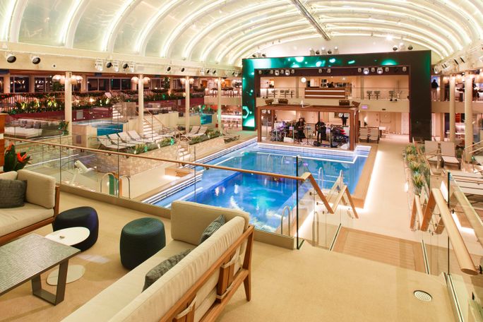 One of Costa Smeralda's four pool areas.