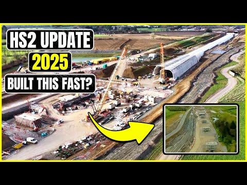 HS2 Banbury Tunnel 2025 | How Fast Is HS2 Really Being Built? (Aerial Comparison)