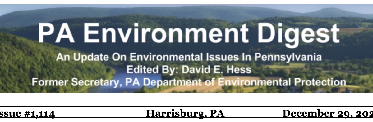 PA Environment Digest Blog: December 29
