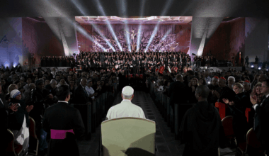 Come all ye faithful: Christmas carols sing of God's love, pope says