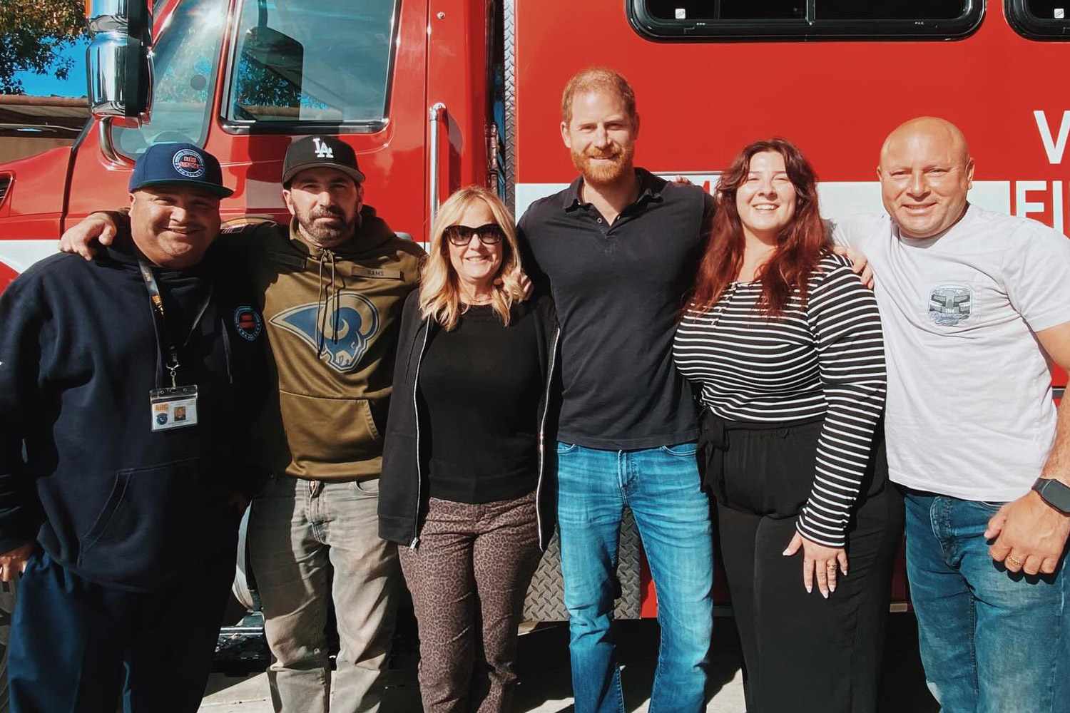 Prince Harry Meets Former Inmates Who Became California Firefighters
