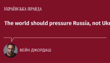 The world should pressure Russia, not Ukraine