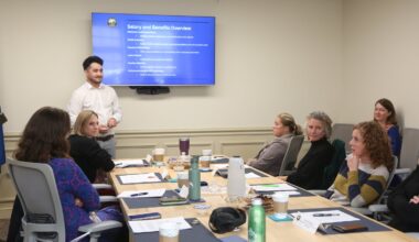 Sayed, of the Vermont Afghan Alliance, conducts a training for Vermont businesses on best practices for employing and retaining Afghans in the workplace.